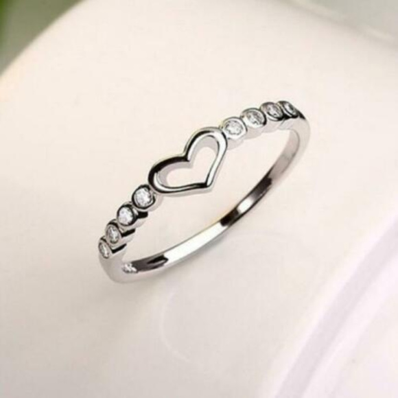 Jewelry - 925 Silver Rings White Sapphire Wedding Ring